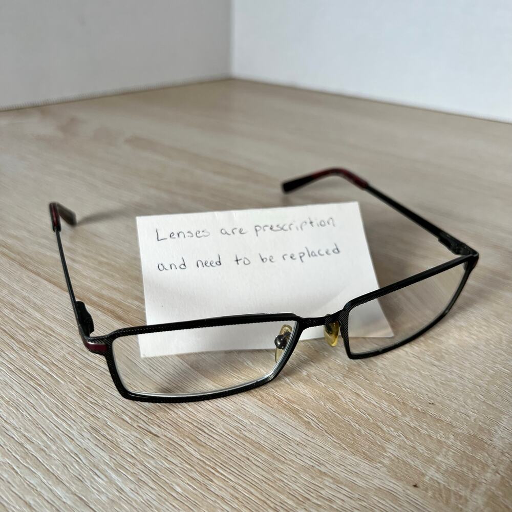 Jean Lafont Paris Line 402 Eyeglasses Gray Red Frames 55-17-136 France READ